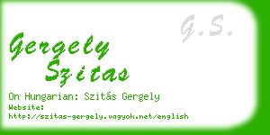 gergely szitas business card